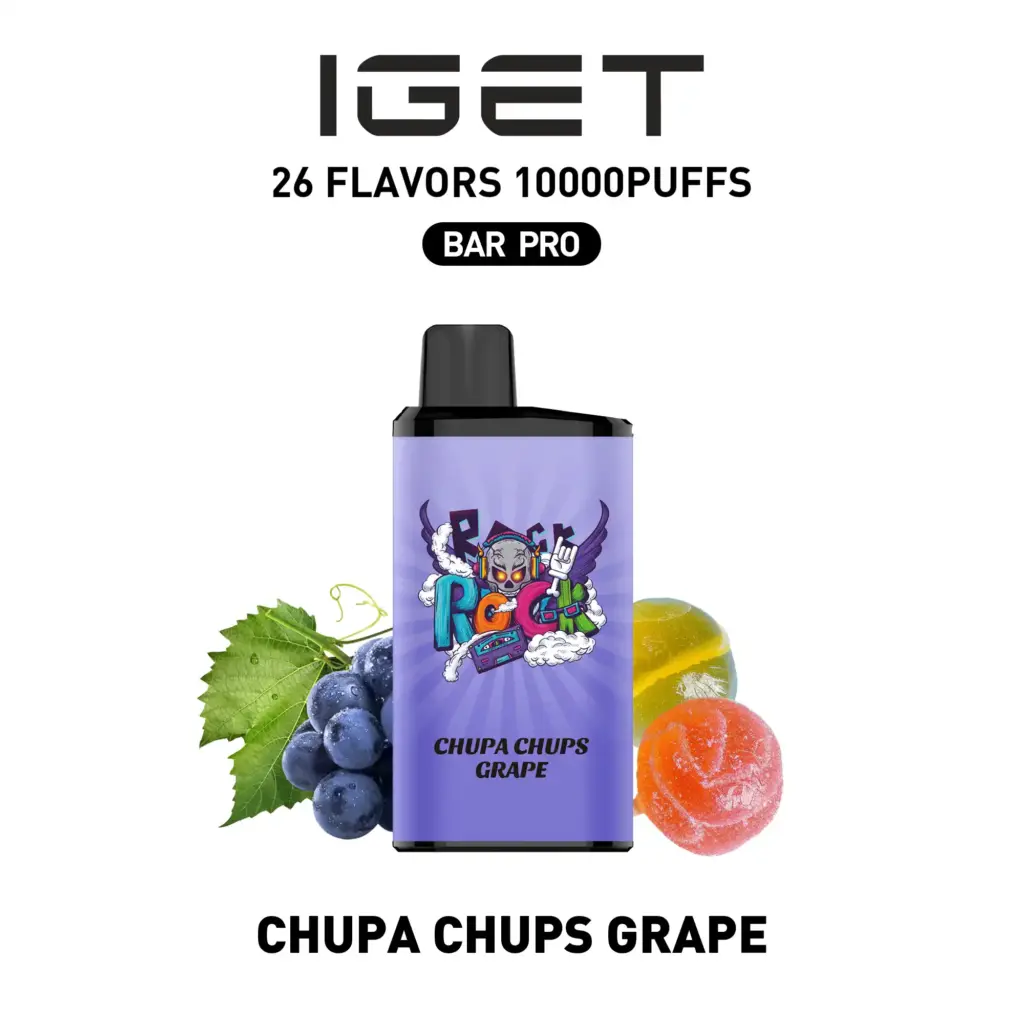 CHUPA CHUPS GRAPE – IGET BAR PRO – 10000 PUFFS 2 CHUPA CHUPS GRAPE – IGET BAR PRO – 10000 PUFFS - Image 2