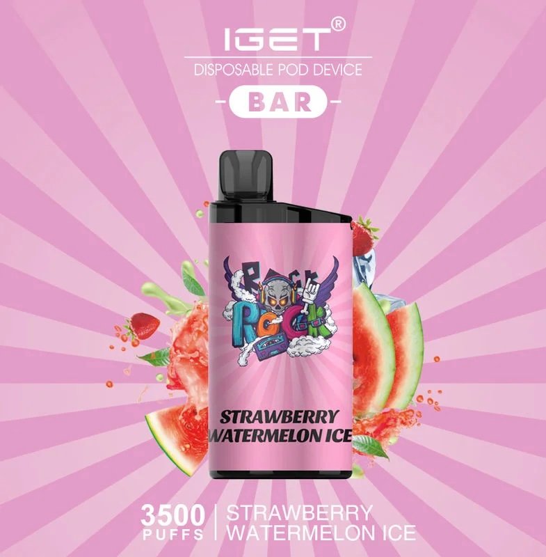 IGET Bar 3500 Puffs Strawberry Watermelon Ice 1 IGET Bar 3500 Puffs Strawberry Watermelon Ice