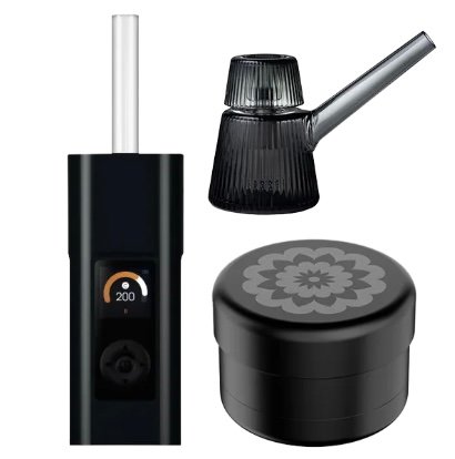 Arizer Solo 3 + Flower Mill Grinder+ Deco Bubbler Bundle 1 Arizer Solo 3 + Flower Mill Grinder+ Deco Bubbler Bundle