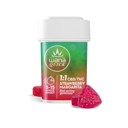 STRAWBERRY MARGARITA (REC) Wana Gummies 1 STRAWBERRY MARGARITA (REC) Wana Gummies