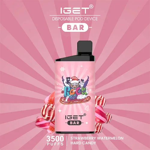 IGET BAR STRAWBERRY WATERMELON HARD CANDY – 3500 PUFFS 1 IGET BAR STRAWBERRY WATERMELON HARD CANDY – 3500 PUFFS