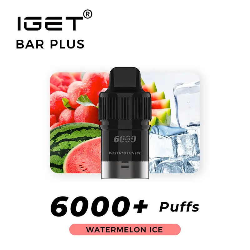 Watermelon Ice – IGET Bar Plus Pod 6000 Puffs 1 Watermelon Ice – IGET Bar Plus Pod 6000 Puffs