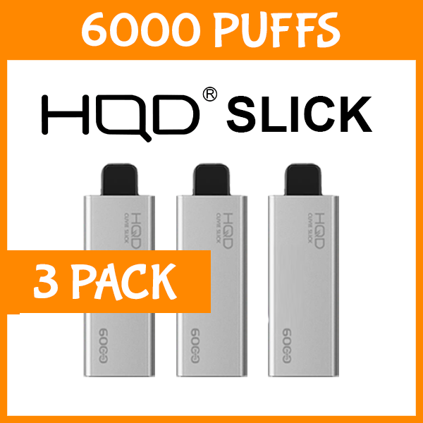 3 PACK – HQD SLICK – 6000 PUFFS 1 3 PACK – HQD SLICK – 6000 PUFFS